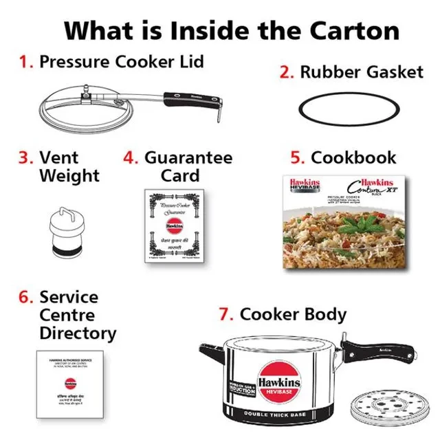 Hawkins Hevibase Aluminium Inner Lid Pressure Cooker - Induction Base, Silver, IH50, 5 l-6.webp